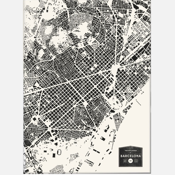 Barcelona Map print